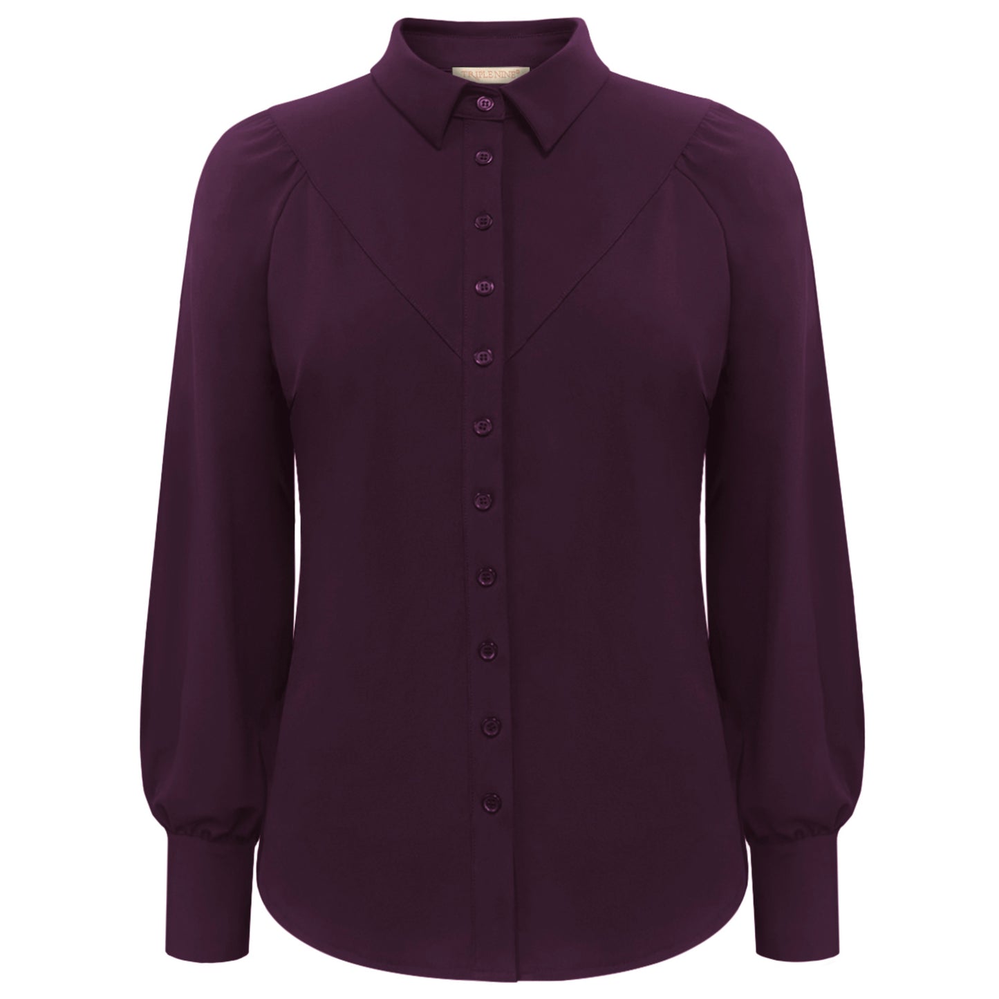 Triple Nine - Travel Blouse Moon Aubergine - 5919 - Peet kleding