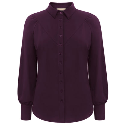 Triple Nine - Travel Blouse Moon Aubergine - 5919 - Peet kleding
