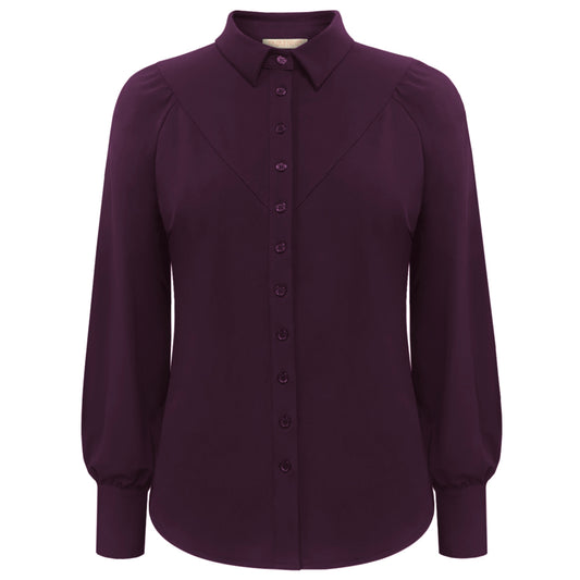 Triple Nine - Travel Blouse Moon Aubergine - 5919 - Peet kleding