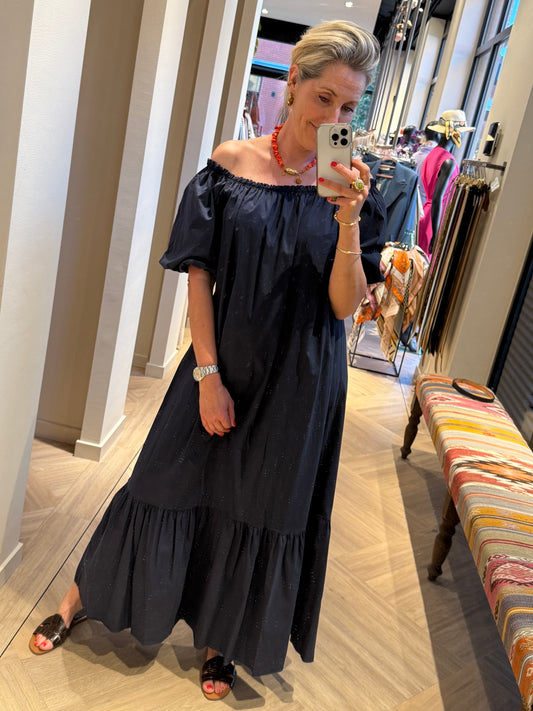 Jurk Roos Donkerblauw - Peet kleding