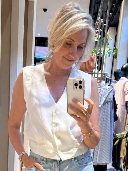 Yaya Blouse Plooi Wit - Peet kleding