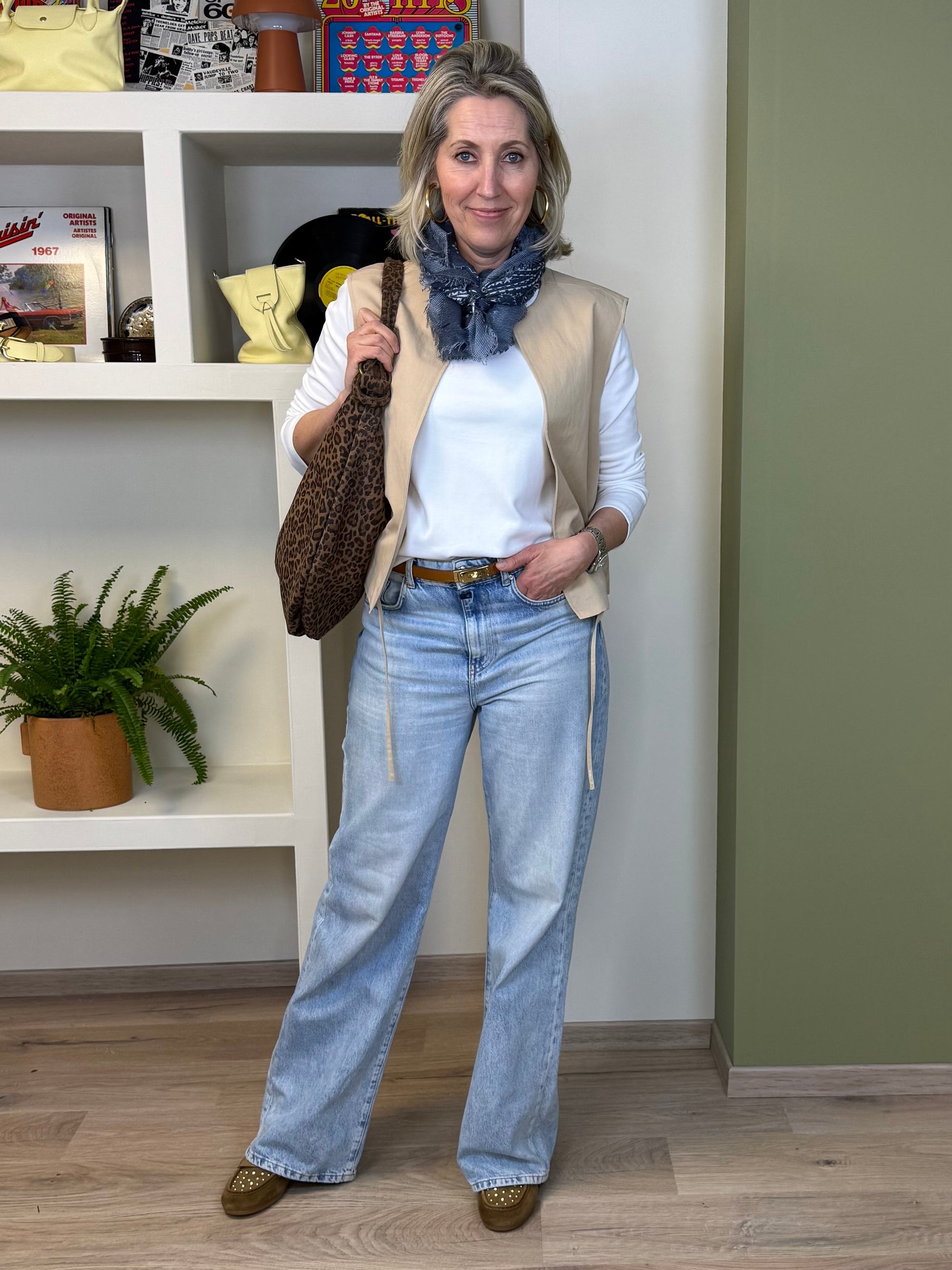 Yaya Gilet Beige - Peet kleding