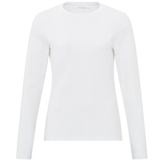 Yaya Basic Shirt Lange Mouw Wit - Peet kleding