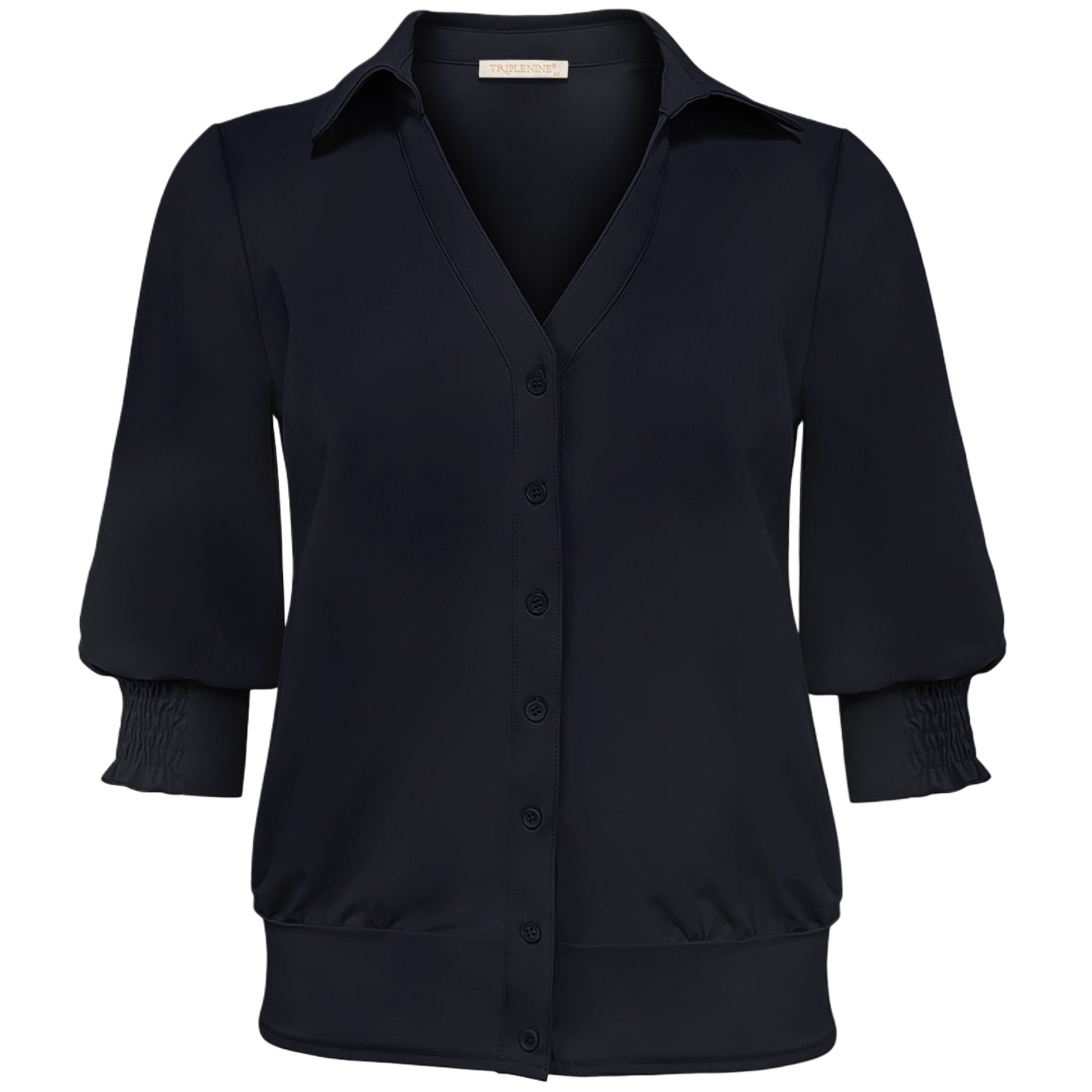 Triple Nine - Travel Blouse Sandy Zwart - 5908 - Peet kleding