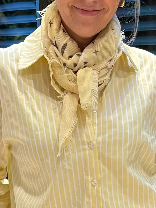 Sjaal Fee Paisley Geel - Peet kleding