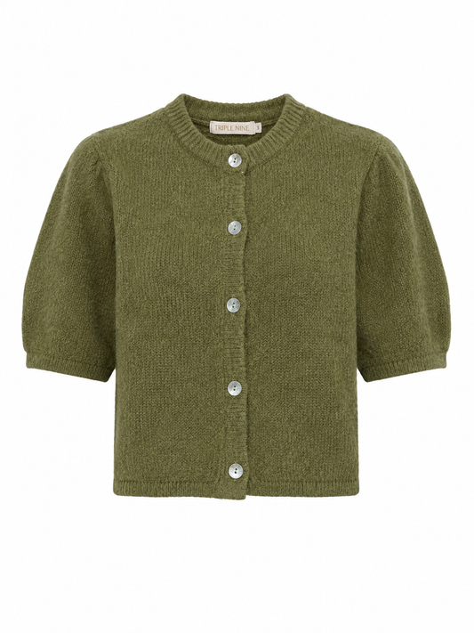 Triple Nine - Alpaca Vest Charlie Olijfgroen - Peet kleding