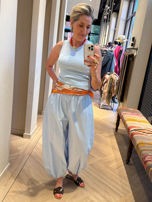 Broek Parachute Lichtblauw - Peet kleding