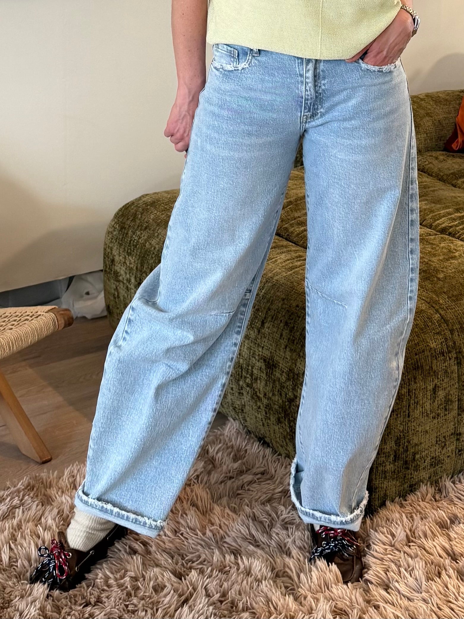 Barrel Jeans Beau Lichtblauw - Peet kleding