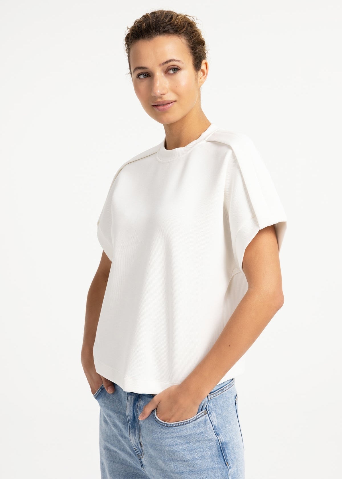 Yaya Sweater Kapmouw Offwhite