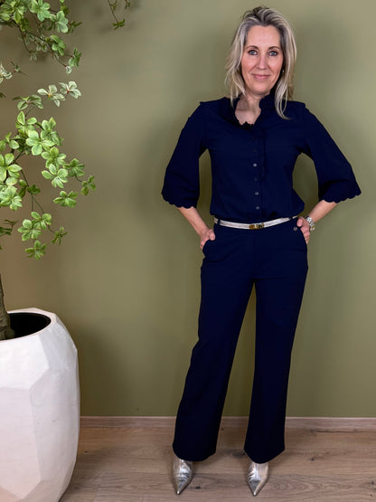 Triple Nine - Travel Blouse Chloé Navy - 5937 - Peet kleding