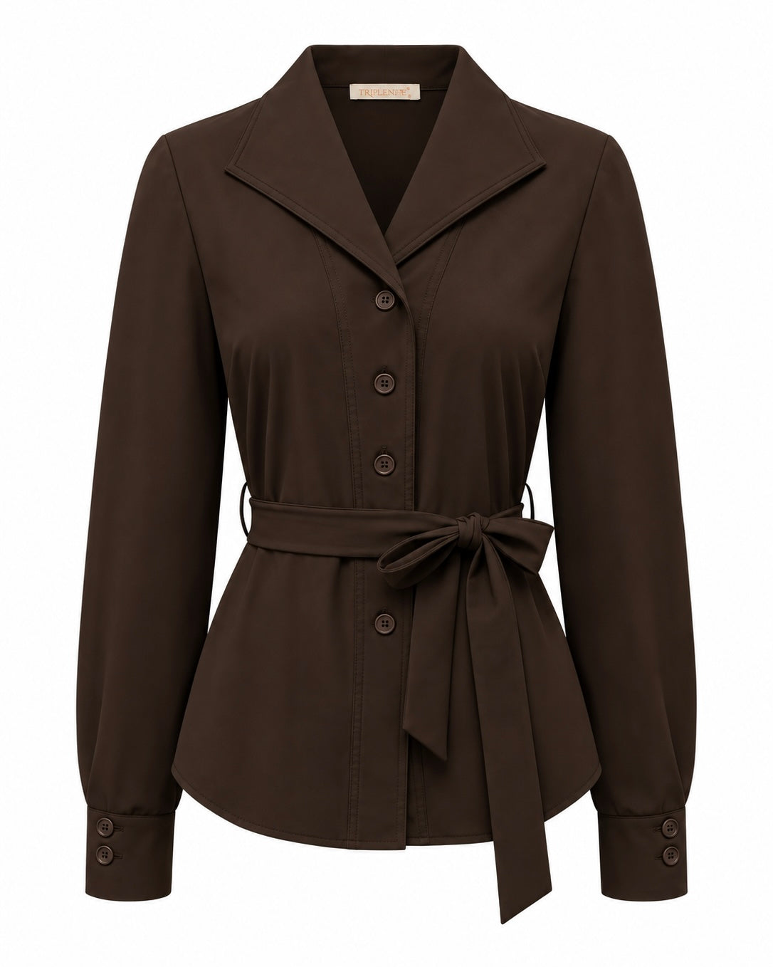 Triple Nine - Travel Blouse Charlot Donkerbruin - 5949 - Peet kleding