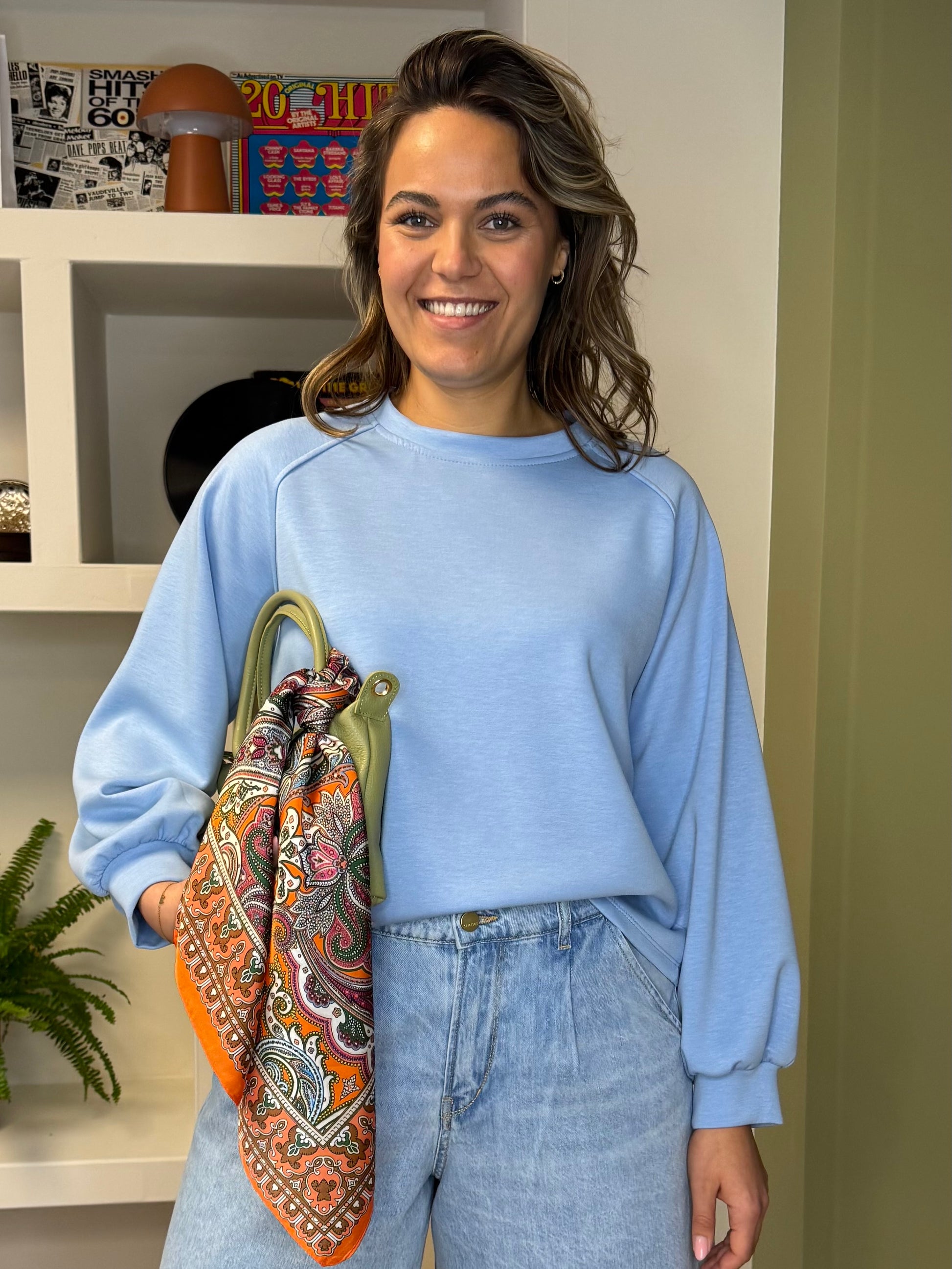 Azzurro Sweater Emma Lichtblauw - Peet kleding