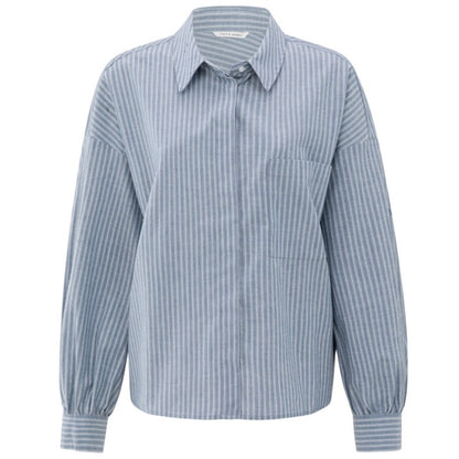Yaya Streep Blouse Blauw - Peet kleding