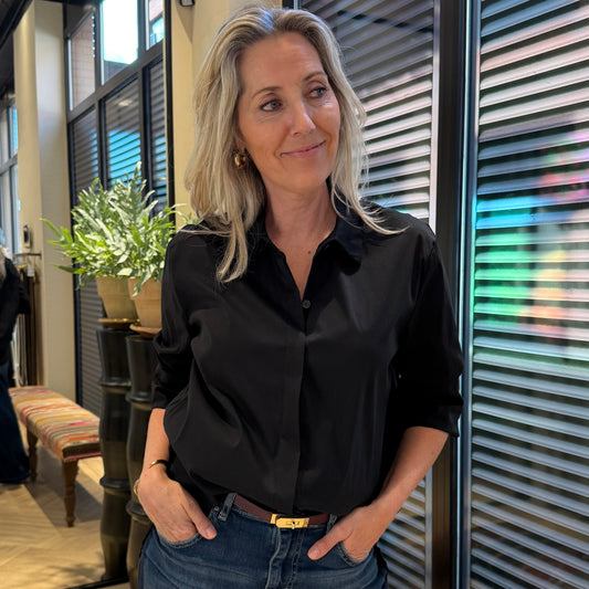 Basic Blouse Lisa Zwart - Peet kleding
