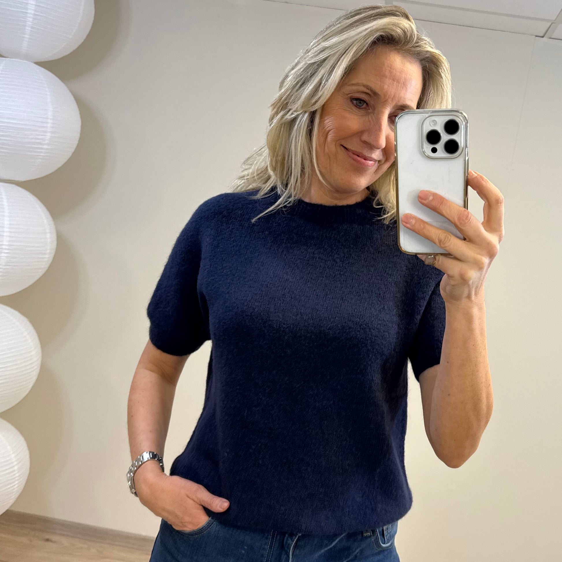 Triple Nine - Top Levi Alpaca Navy - Peet kleding