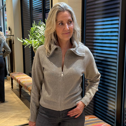 Yaya Trui Rits Grijs - Peet kleding