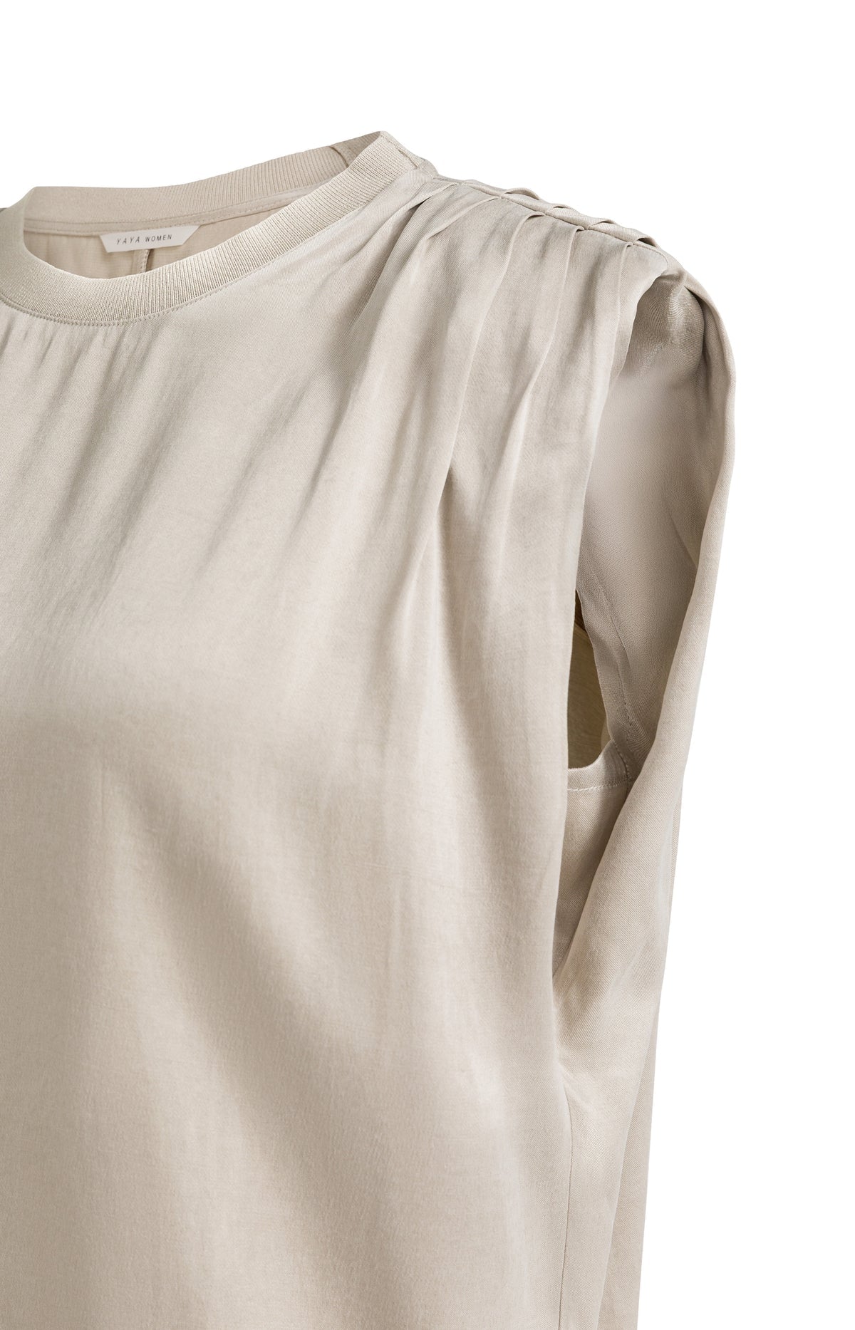 Yaya Top Silk Cashmere Grey