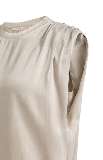 Yaya Top Silk Cashmere Grey