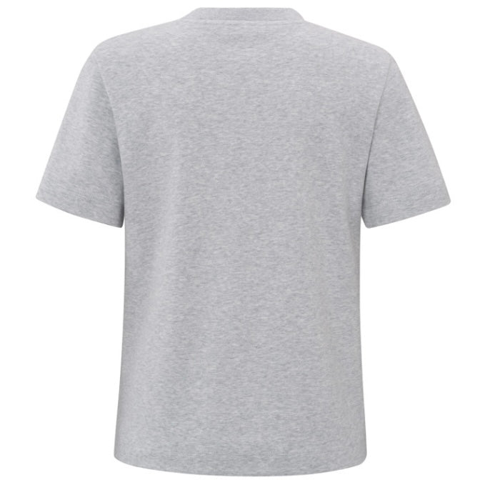 Yaya Basic T-Shirt Medium Grey Melange - Peet kleding