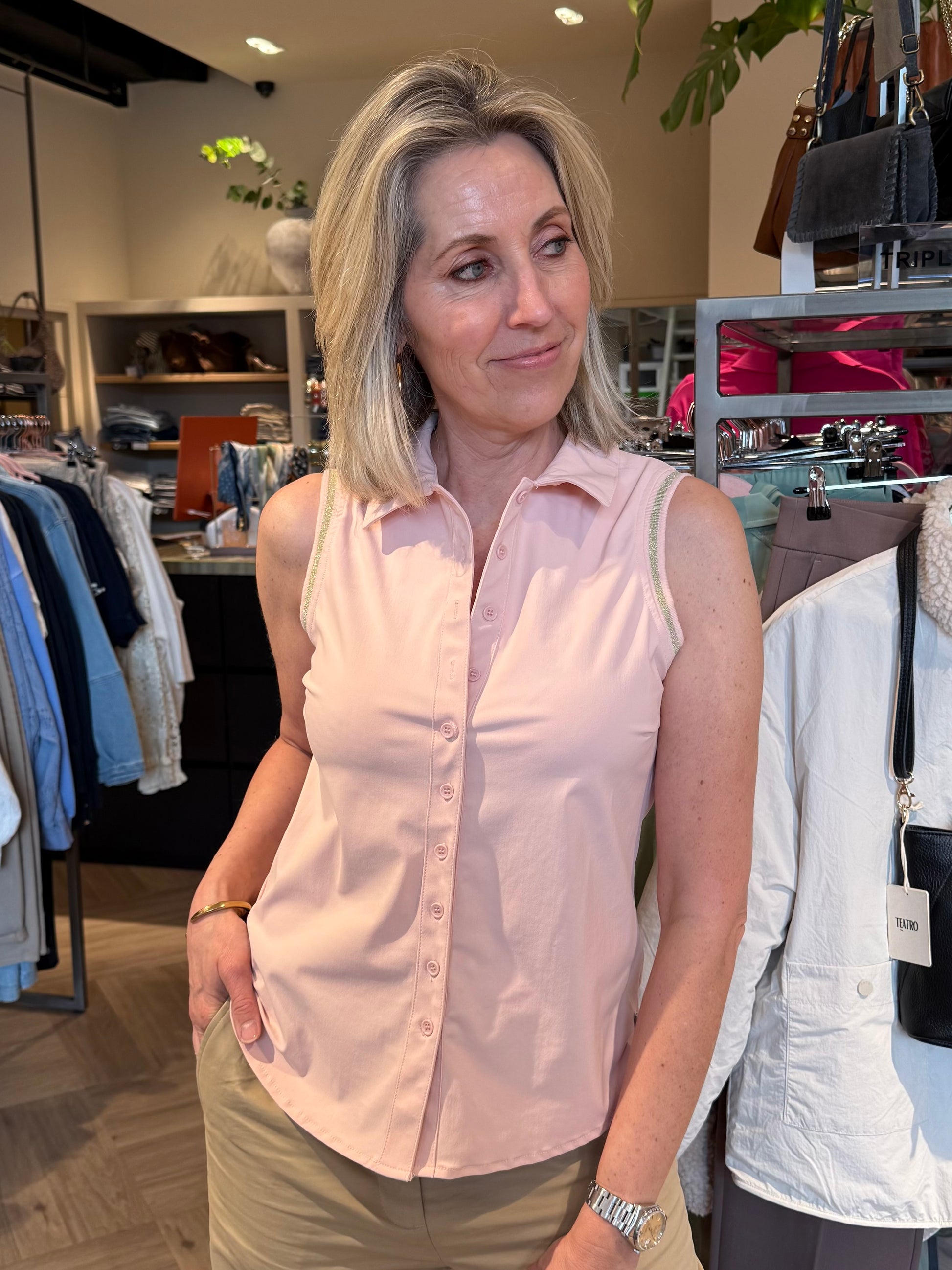 Triple Nine - Travel Blouse Jacky Poederroze - 5902 - Peet kleding