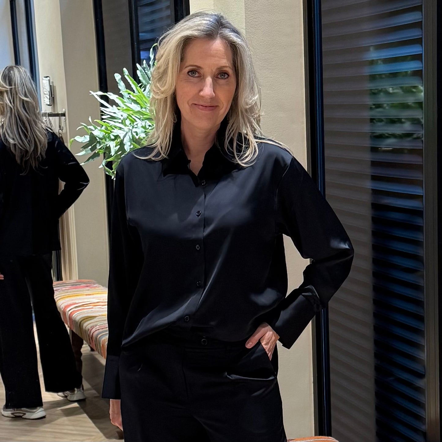 With Black Top Dagmar Donkerblauw - Peet kleding