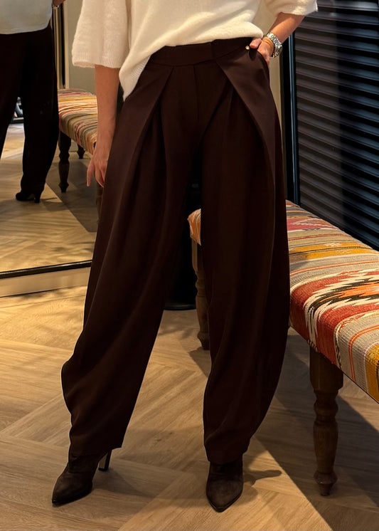 Broek Kickel Donkerbruin - Peet kleding
