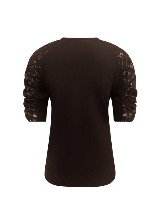 Triple Nine Travel Top Ruth Donkerbruin - 6949 - Peet kleding