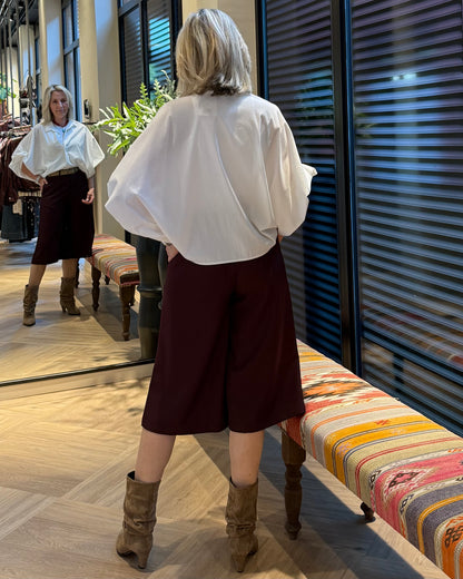 Blouse Lotte Wit Uni - Peet kleding