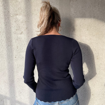 Azzurro Top Kate Navy - Peet kleding