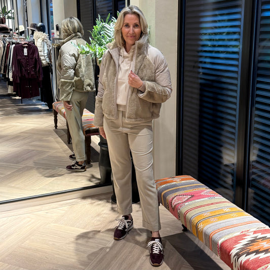 Yaya Teddy Jacket Sand