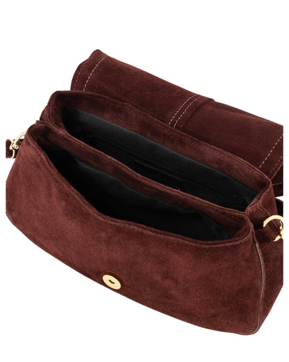 Tas Catania Suede Bordeaux - Peet kleding