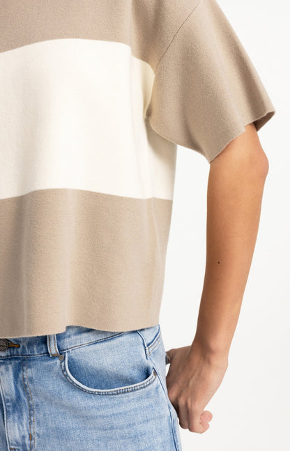 Yaya Trui Contrast Cashmere Grey