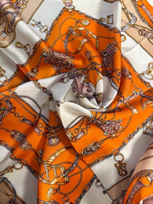 Sjaal Chain Oranje - Peet kleding
