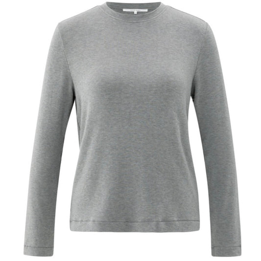Yaya Top Jersey Taupe Grey - Peet kleding