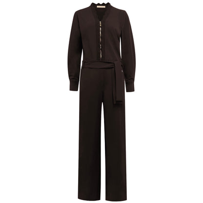 Triple Nine - Travel Jumpsuit Milana Donkerbruin - 51907 - Peet kleding