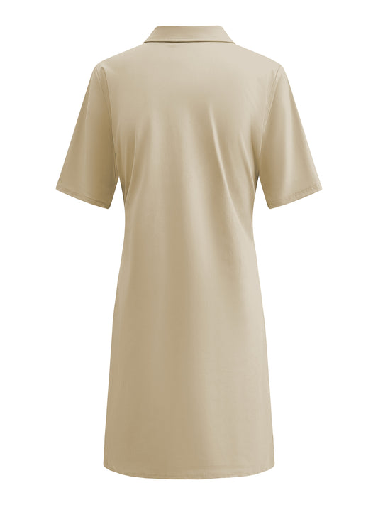 Triple Nine Travel Jurk Rose Beige - 51824 - Peet kleding