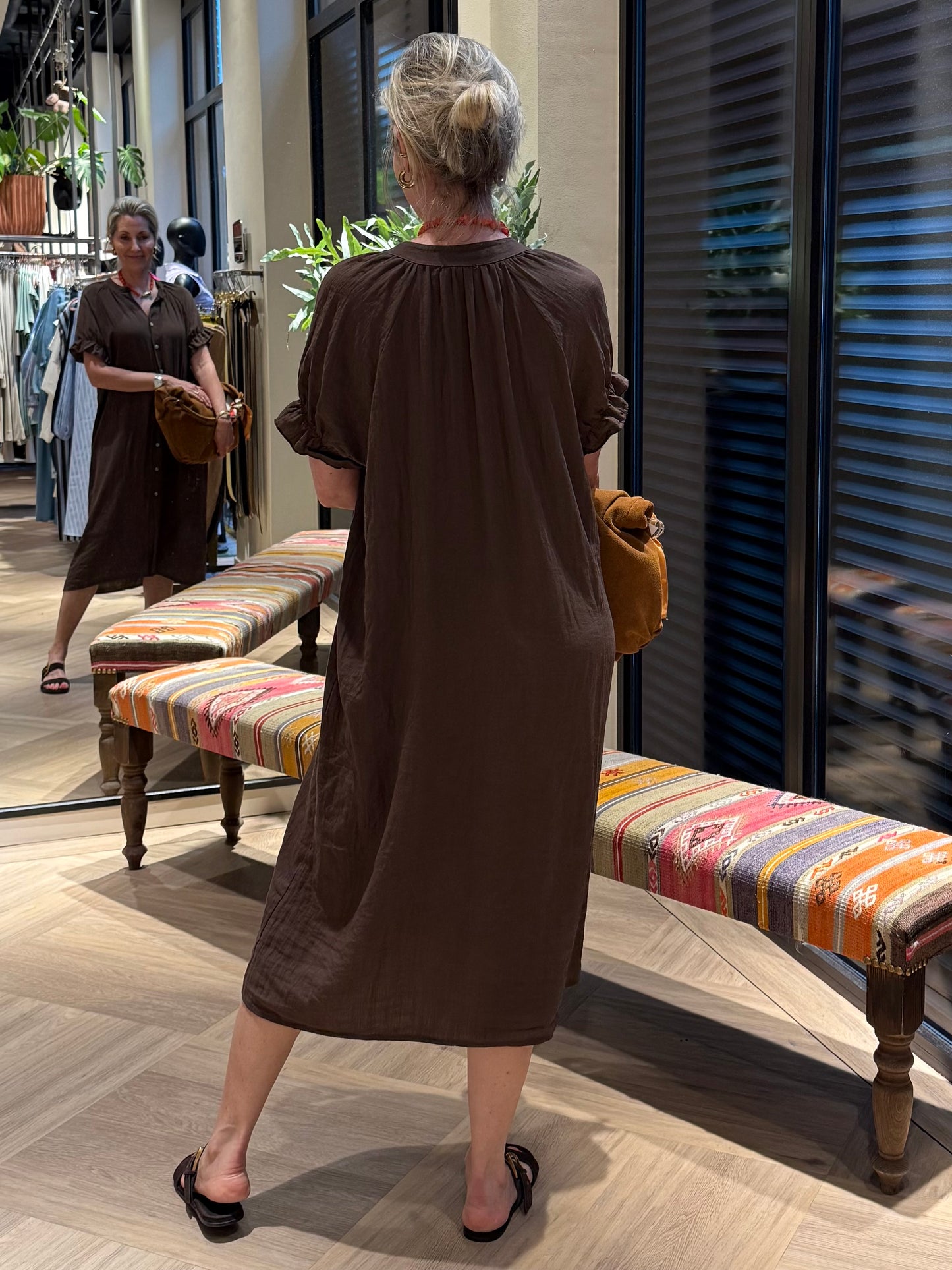 Jurk Amber Bruin - Peet kleding