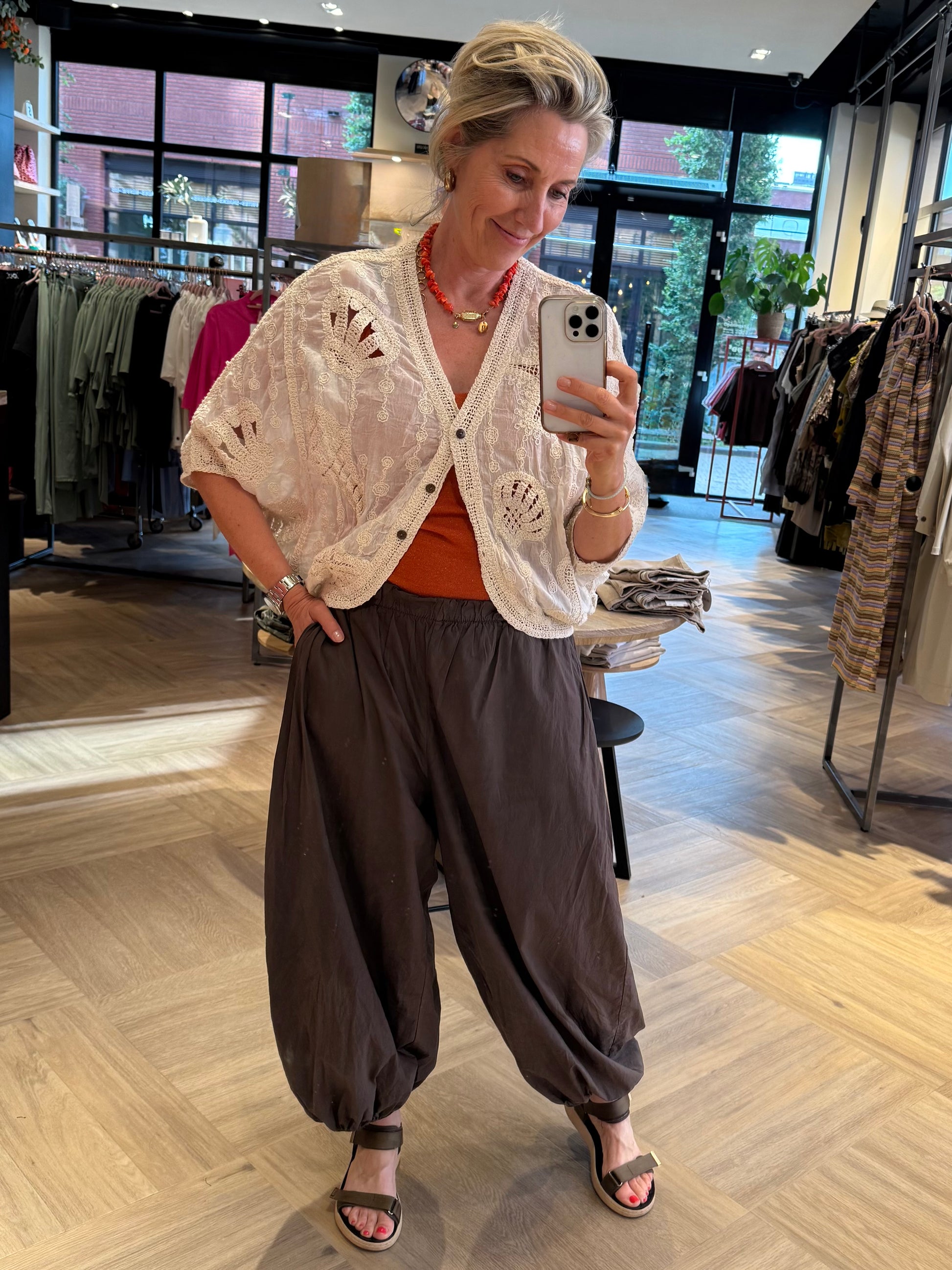 Blouse Kimono Embroid - Peet kleding