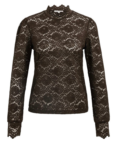 Yaya Lace Top Delicio Brown - Peet kleding