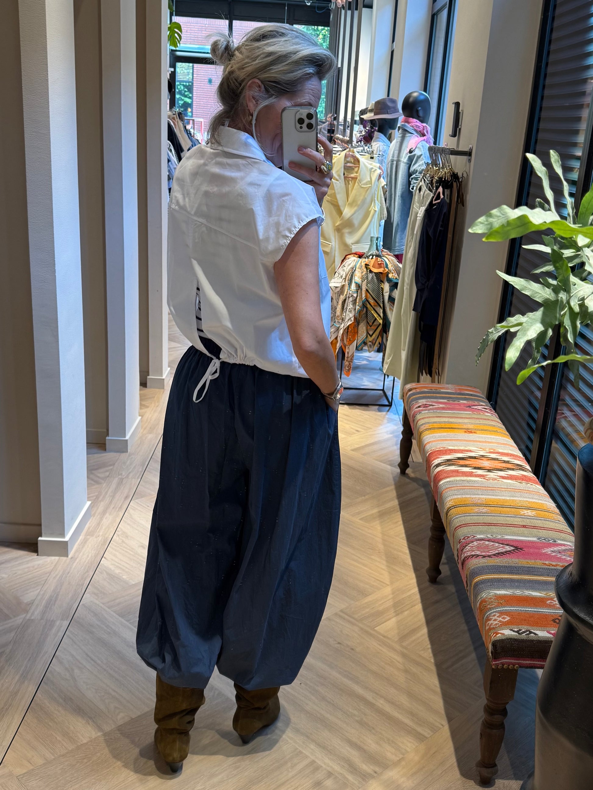 Broek Parachute Marine Blauw - Peet kleding