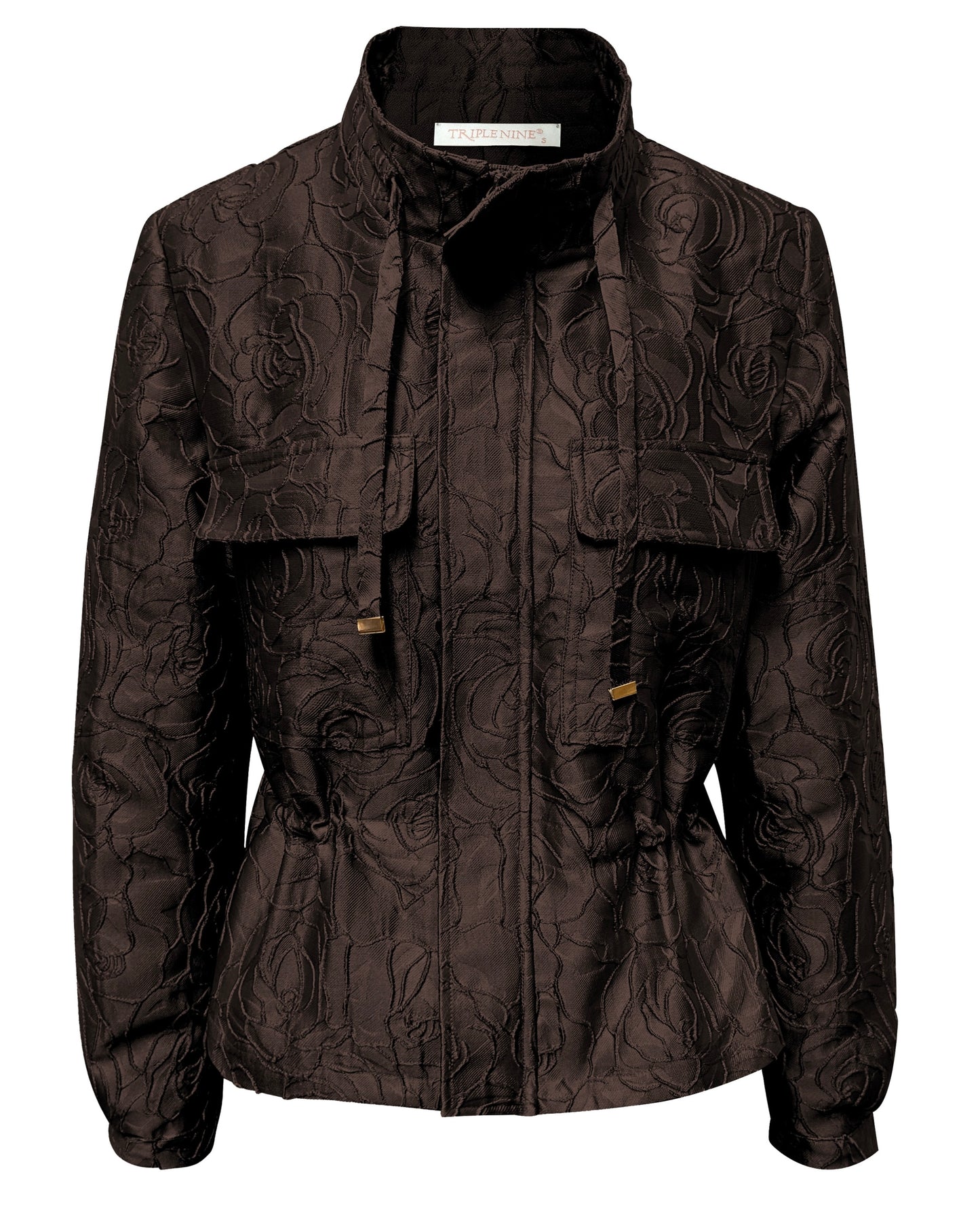 Triple Nine - Jaquard Jas Vie Donkerbruin - 92419