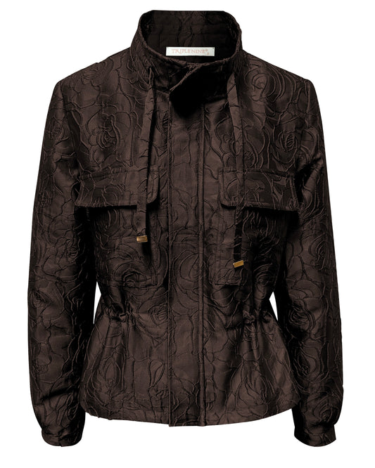 Triple Nine - Jaquard Jas Vie Donkerbruin - 92419 - Peet kleding