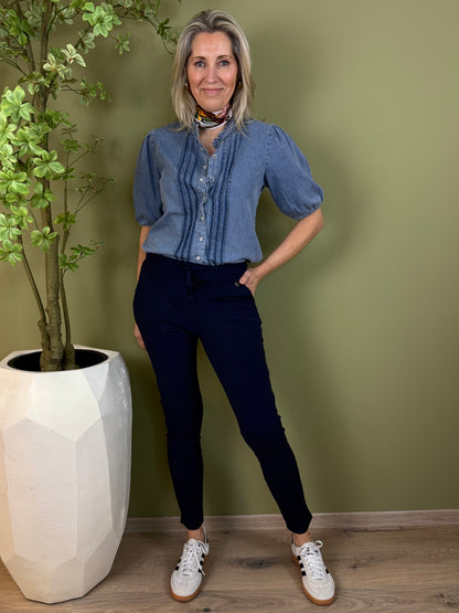 Triple Nine - Travel Broek Fenna Navy - 2101 - Peet kleding