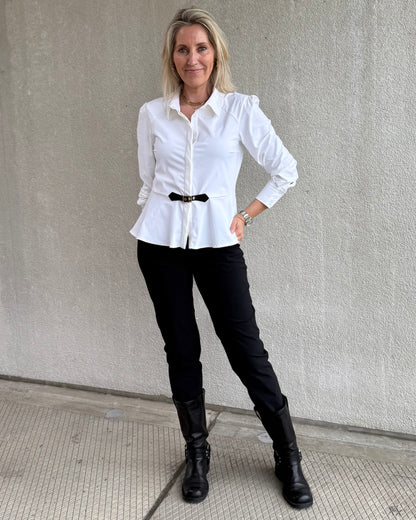 Triple Nine - Travel Blouse Simona Wit - 5950 - Peet kleding