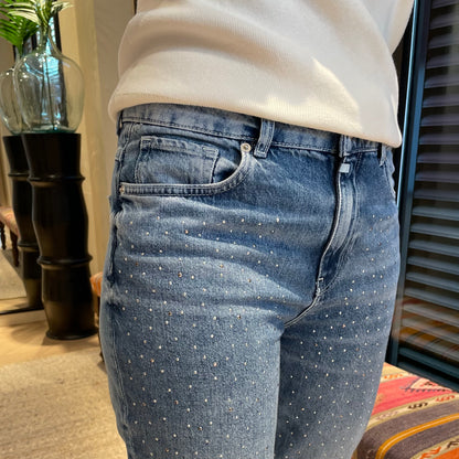 COJ Jeans Daisy Blue Strass - Peet kleding