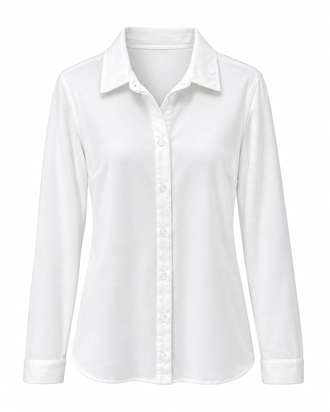 Blouse Jersey Uni Wit - Peet kleding