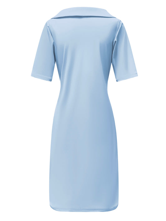 Triple Nine Travel Jurk Julia Lichtblauw - 51821 - Peet kleding