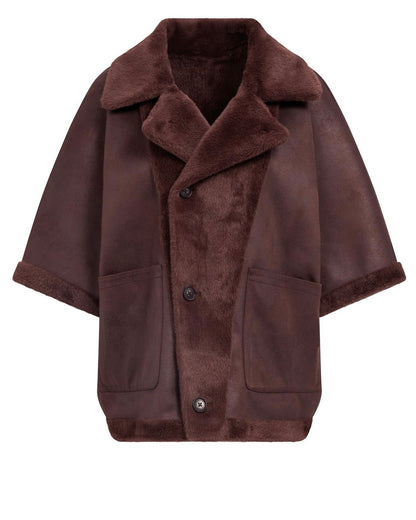 Yaya Faux Jas Reversible Chocolat Red - Peet kleding