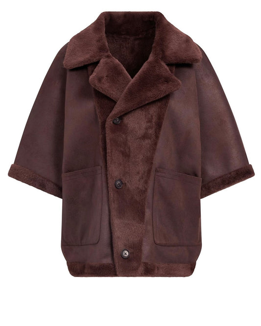 Yaya Faux Jas Reversible Chocolat Red - Peet kleding