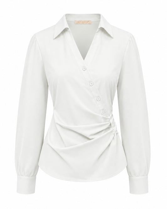 Triple Nine - Travel Blouse Dianne Wit - 6960 - Peet kleding